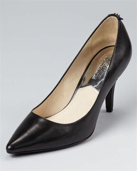 michael kors pumps mid flex|Michael Kors black suede pumps.